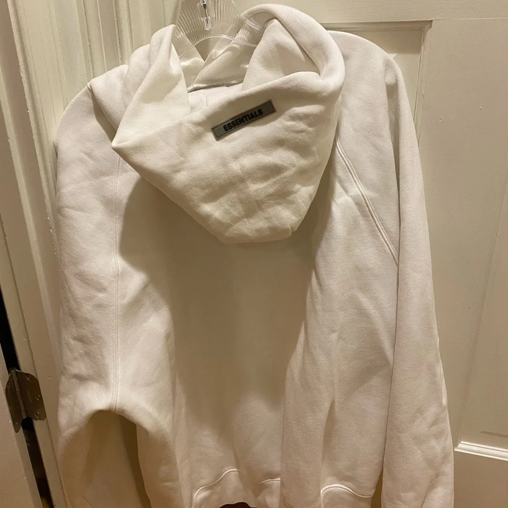 white essentials hoodie - Picture 2 of 4